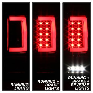 Ford F-150 Headlights - SPYDER - Projector Tail Lights - Light Bar DRL LED - Version 2 - Black - `04-`08