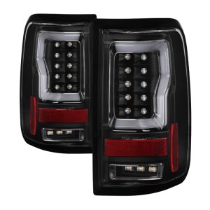 Ford F-150 Headlights - SPYDER - Projector Tail Lights - Light Bar DRL LED - Version 2 - Black - `04-`08