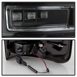 Ford F-150 Headlights - SPYDER - Projector Tail Lights - Light Bar DRL LED - Version 2 - Black - `04-`08