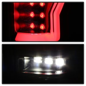 Ford F-150 Headlights - SPYDER - Projector Tail Lights - Light Bar DRL LED - Version 2 - Black - `04-`08