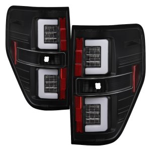 Ford F-150 LED Tail Lights - Rear - SPYDER - Version 2, Light Bar - Black - `09-`14