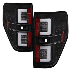 Ford F-150 LED Tail Lights - Rear - SPYDER - Version 2, Light Bar - Black - `09-`14