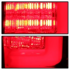 Ford F-150 LED Tail Lights - SPYDER - Light Bar, Version 2 - Red Clear - `09-`14