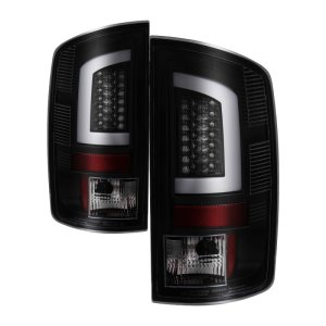 Dodge Ram 2500 SLT LED Tail Lights - SPYDER - Light Bar V3 - Black Smoke - `07-`09