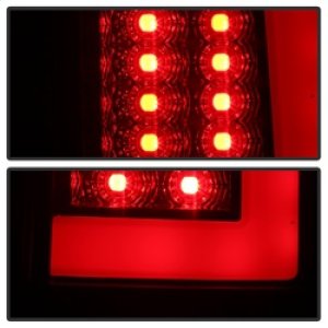 Dodge Ram 3500 SLT LED Tail Lights - SPYDER - Light Bar V3 - Black Smoke - `07-`09