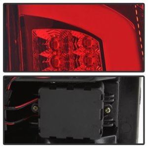 Dodge Ram 2500 SLT LED Tail Lights - SPYDER - Light Bar, Version 3 - Red Clear - `07-`09
