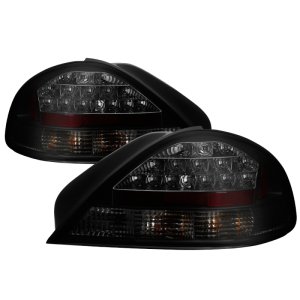 Pontiac Grand Am Tail Lights - SPYDER - LED - Black Smoke - `99-`05