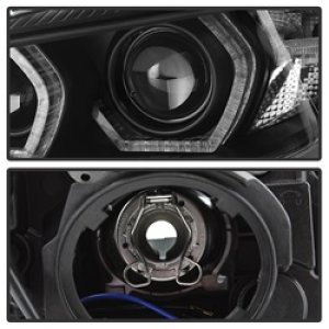 BMW 3 Series Headlights - Front - SPYDER - Projector + LED DRL - Black - `12-`14