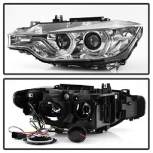 BMW 3 Series Headlights - SPYDER - Projector with LED DRL - Chrome - `12-`14 BMW 3 Series Headlights - SPYDER - Projector with LED DRL - Chrome - `12-`14