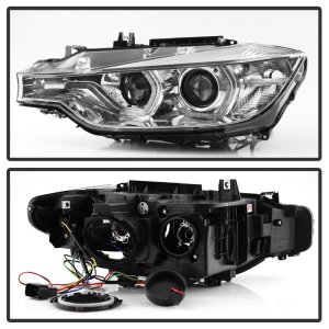 BMW 3 Series Headlights - SPYDER - Projector with LED DRL - Chrome - `12-`14 BMW 3 Series Headlights - SPYDER - Projector with LED DRL - Chrome - `12-`14