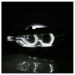 BMW 3 Series Headlights - SPYDER - Projector with LED DRL - Chrome - `12-`14 BMW 3 Series Headlights - SPYDER - Projector with LED DRL - Chrome - `12-`14