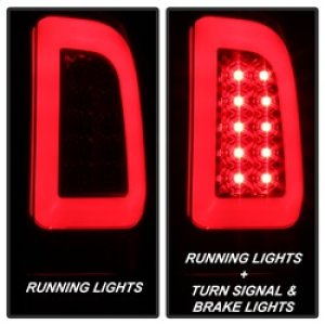 Ford F-150 LED Tail Lights - SPYDER - Light Bar, Version 3 - Red Clear - `97-`03