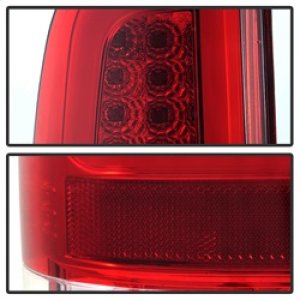 Ford F-150 LED Tail Lights - SPYDER - Light Bar, Version 3 - Red Clear - `97-`03
