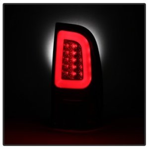 Ford F-250 LED Tail Lights - SPYDER - Light Bar, Version 3 - Red Clear - `97-`03