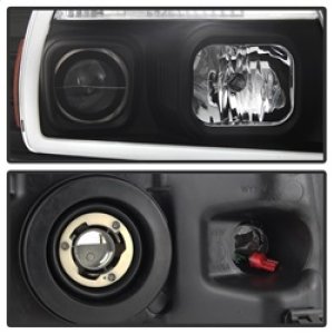 Ford F-150 Headlights - SPYDER - Projector with Light Bar DRL - Black - `04-`08 Ford F-150 Headlights - SPYDER - Projector with Light Bar DRL - Black - `04-`08