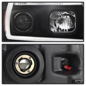 Ford F-150 Headlights - SPYDER - Projector with Light Bar DRL - Black - `04-`08 Ford F-150 Headlights - SPYDER - Projector with Light Bar DRL - Black - `04-`08