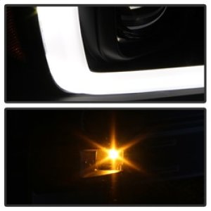 Ford F-150 Headlights - SPYDER - Projector with Light Bar DRL - Black - `04-`08 Ford F-150 Headlights - SPYDER - Projector with Light Bar DRL - Black - `04-`08