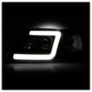 Ford F-150 Headlights - SPYDER - Light Bar Projector - Black - `97-`03