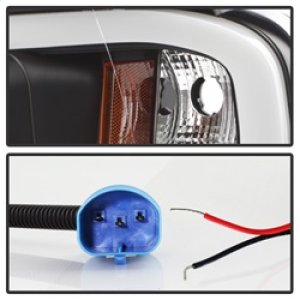 Dodge Ram 1500 Headlights - SPYDER - Light Bar Projector - Black - `02-`05