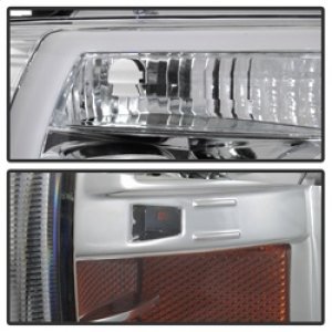 Ford F-150 Headlight Set - SPYDER - Light Bar Projector - Chrome - `04-`08