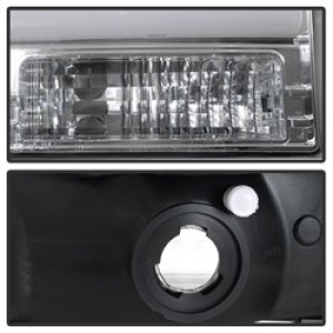 Ford F-250 Super Duty Headlights - SPYDER - Light Bar Projector - Chrome - `99-`04