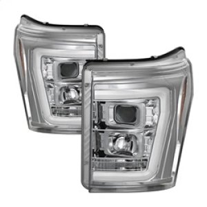 Ford F-350 Headlights - SPYDER - Projector Headlights V2, Light Bar DRL - Chrome - `11-`16 Ford F-350 Headlights - SPYDER - Projector Headlights V2, Light Bar DRL - Chrome - `11-`16