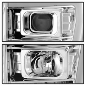 Ford F-350 Headlights - SPYDER - Projector Headlights V2, Light Bar DRL - Chrome - `11-`16 Ford F-350 Headlights - SPYDER - Projector Headlights V2, Light Bar DRL - Chrome - `11-`16