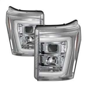 Ford F-350 Headlights - SPYDER - Projector Headlights V2, Light Bar DRL - Chrome - `11-`16 Ford F-350 Headlights - SPYDER - Projector Headlights V2, Light Bar DRL - Chrome - `11-`16