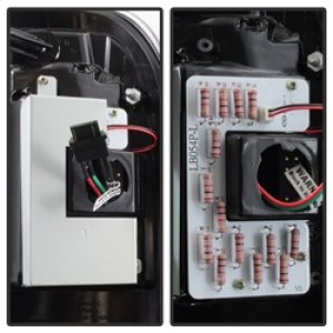 Ford F-250 Tail Lights - Rear - SPYDER - Version 3, Light Bar LED - Black - `08-`16