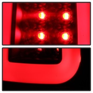 Ford F-250 Tail Lights - Rear - SPYDER - Version 3, Light Bar LED - Black - `08-`16