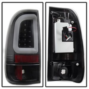 Ford F-250 Tail Lights - Rear - SPYDER - Version 3, Light Bar LED - Black - `08-`16