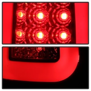 Ford F-250 LED Tail Lights - SPYDER - Light Bar, Version 3 - Black Smoke - `08-`16