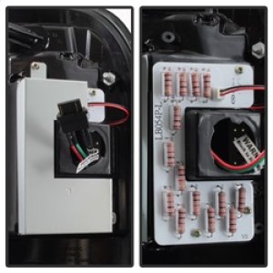 Ford F-250 LED Tail Lights - SPYDER - Light Bar, Version 3 - Black Smoke - `08-`16