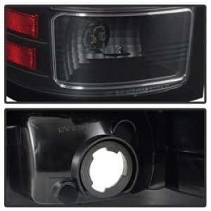 GMC Sierra LED Tail Lights - Rear - SPYDER - Version 2 Light Bar - Black - `07-`13