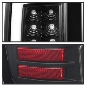 GMC Sierra LED Tail Lights - Rear - SPYDER - Version 2 Light Bar - Black - `07-`13
