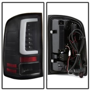 GMC Sierra LED Tail Lights - Rear - SPYDER - Version 2 Light Bar - Black - `07-`13