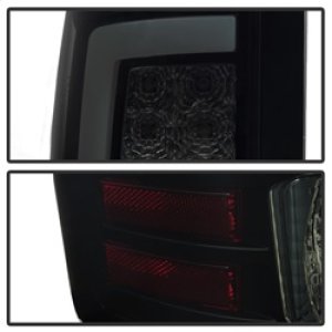 GMC Sierra LED Tail Lights - SPYDER - Light Bar Version 2 - Black Smoke - `07-`13