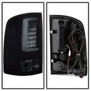 GMC Sierra LED Tail Lights - SPYDER - Light Bar Version 2 - Black Smoke - `07-`13