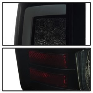 GMC Sierra LED Tail Lights - SPYDER - Light Bar Version 2 - Black Smoke - `07-`13