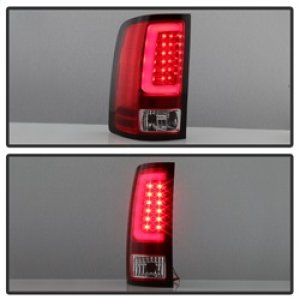GMC Sierra LED Tail Lights - SPYDER - Version 2, Light Bar - Red Clear - `07-`13 GMC Sierra LED Tail Lights - SPYDER - Version 2, Light Bar - Red Clear - `07-`13