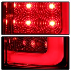 GMC Sierra LED Tail Lights - SPYDER - Version 2, Light Bar - Red Clear - `07-`13 GMC Sierra LED Tail Lights - SPYDER - Version 2, Light Bar - Red Clear - `07-`13
