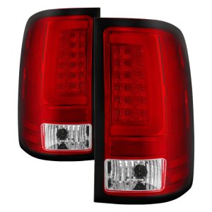 GMC Sierra LED Tail Lights - SPYDER - Version 2, Light Bar - Red Clear - `07-`13 GMC Sierra LED Tail Lights - SPYDER - Version 2, Light Bar - Red Clear - `07-`13