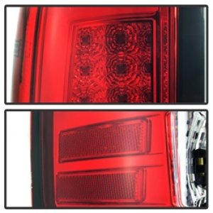 GMC Sierra LED Tail Lights - SPYDER - Version 2, Light Bar - Red Clear - `07-`13 GMC Sierra LED Tail Lights - SPYDER - Version 2, Light Bar - Red Clear - `07-`13