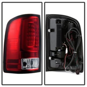 GMC Sierra LED Tail Lights - SPYDER - Version 2, Light Bar - Red Clear - `07-`13 GMC Sierra LED Tail Lights - SPYDER - Version 2, Light Bar - Red Clear - `07-`13