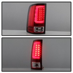 GMC Sierra LED Tail Lights - SPYDER - Version 2, Light Bar - Red Clear - `07-`13 GMC Sierra LED Tail Lights - SPYDER - Version 2, Light Bar - Red Clear - `07-`13
