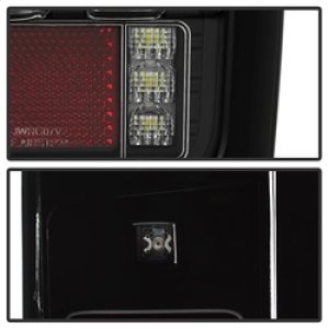 Jeep Wrangler LED Tail Lights - SPYDER - Version 2 Light Bar with Sequential Turn Signal - Black - `07-`16