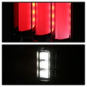 Jeep Wrangler LED Tail Lights - SPYDER - Version 2 Light Bar with Sequential Turn Signal - Black - `07-`16