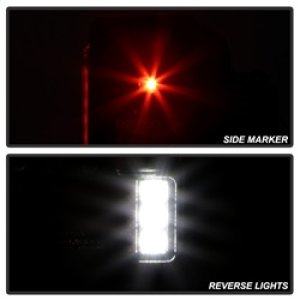 Jeep Wrangler LED Tail Lights - SPYDER - Version 2 Light Bar with Sequential Turn Signal - Black - `07-`16