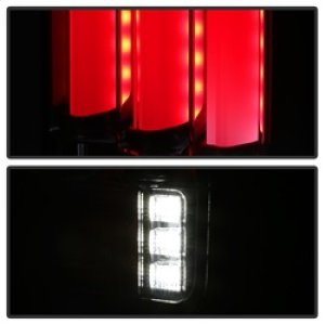Jeep Wrangler LED Tail Lights - SPYDER - Version 2 Light Bar - Black Smoke - `07-`16