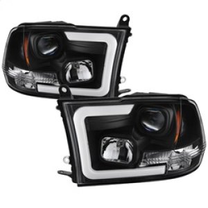 Dodge Ram 1500 Headlight Set - SPYDER - Version 2 - Light Bar DRL - Black - `09-`16